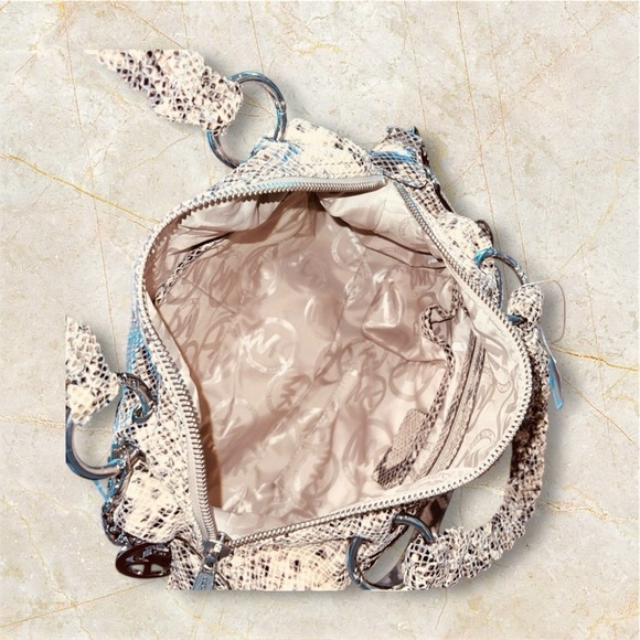 Michael Michael Kors Kenton Python Embossed Leather Large Satchel NWT MSRP $498 - Picture 11 of 15